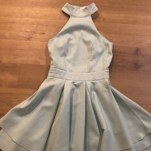 Seafoam LuLu's Halter Skater Dress